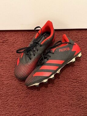 adidas Predator Soccer Cleats in Black and Red